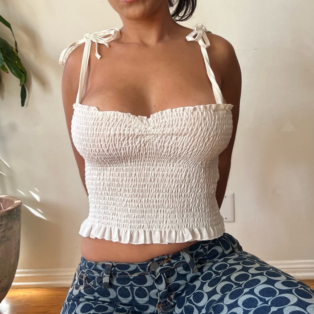 Storets summer stretchy tie strap top - Picture 2 of 7